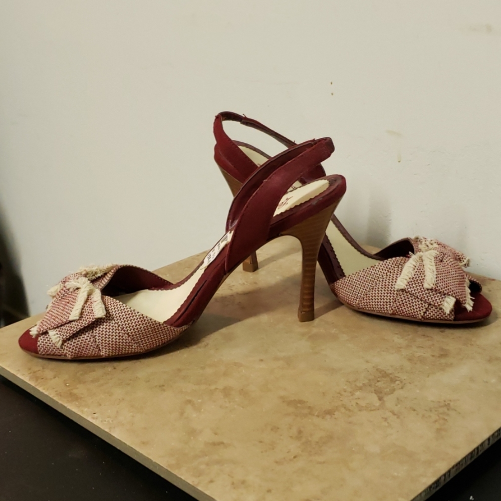 Red Bow Sandals, Sz 5.5